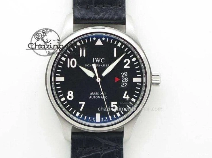 MIROTIME 0210 Fashionable Portofino IW458101 Diamond Bezel SS MK 1:1 Best Edition Blue Dial On Blue Leather Strap MIYOTA 7169